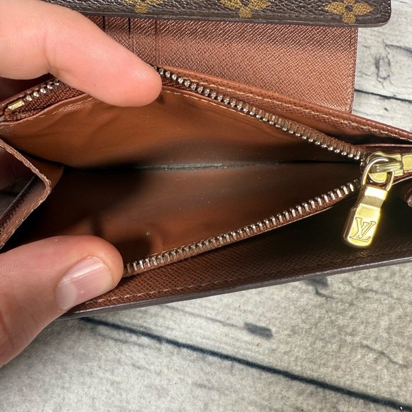 Louis Vuitton Porte Tresor Etui Papier Trifold Wallet Brown Monogram Canvas - Picture 12 of 15